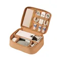 Sac de voyage organiseur d'accessoires électroniques en tissu Oxford marron clair - Monocouche / Brun Caramel