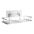 Rectangular stainless steel wall-mounted shelf storage rack with adhesive pad for bathroom - Stainless Steel Storage Rack / Including 2 Adhesive Patches