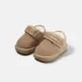 Toddler winter snow boots with warm fleece lining and non-slip soft sole in camel color. - Size 15/Inner Length 12cm / Khaki