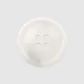 Bouton à 4 trous en résine blanc perlé haut de gamme pour accessoires de mode de luxe - 15.0mm (24L) / Blanc perle