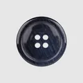 Élégant bouton en résine marbrée bleu marine à 4 trous pour vêtements - 15.0mm (24L) / Marbre Bleu Foncé