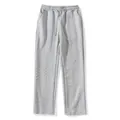 Pantaloni sportivi grigi da uomo in maglia a trecce con coulisse e gamba dritta - Grigio chiaro