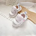 Leichte rosa-weiße Lauflernschuhe für Kleinkinder mit verstellbaren Klettverschlüssen. - Größe 15,0 Innenlänge 15 cm / Rosa