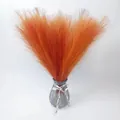 Vibrant orange artificial pampas grass feather stems for Nordic home wedding decor - Orange