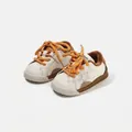 Zapatillas acolchadas para niños pequeños, tallas de 10 meses a 6 años. - Talla 16 / Interior 12.5cm / Beige (Forro Polar)