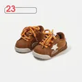 Zapatillas de deporte de peluche para niños pequeños en marrón para niños de 1 a 6 años - Talla 16 / Interior 12.5cm / Marrón (Peluche)