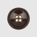 Hochwertiger dunkelbrauner polierter Harzknopf mit vier Löchern für Mäntel und Kleidung - 24L=15.0MM / Farbe 61 (Bernstein Farbverlauf)