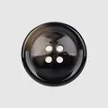 Premium dark marbled brown 4-hole resin button for luxury coats and jackets decoration - Round (Color 48#) / 15.0mm / Dark Brown Marble