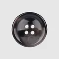 Premium dark brown resin button with marble texture and four holes for coats - Dark Coffee Marble