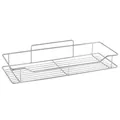 Modern wall-mounted stainless steel rectangular storage rack for bathroom or kitchen organization - Stainless Steel Storage Rack / 1 Piece