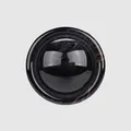 Premium black glossy resin button with subtle marble textured rim for high-end apparel. - Size 28L (18.0MM) / Black Marble