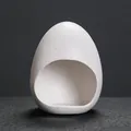 Creative speckled white ceramic eggshell holder for Palo Santo and incense burners - Eggshell Shape (JCSMJ32-02)