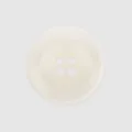 Bottone classico in resina crema a quattro fori per abbigliamento di alta qualità - 15.0mm (24L) / Crema
