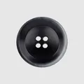 Bottone classico in resina nera a quattro fori per abbigliamento e cappotti di alta qualità - 24L=15.0MM / Nero (Colore 08#)