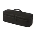 Portable double-layer black storage bag for hair styling tools and accessories - Black