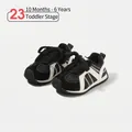 Zapatos clásicos en blanco y negro con suela blanda para niños pequeños y bebés - Talla 16 / Interior 12.5cm / Negro