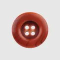 Premium brownish-red resin button featuring natural wood grain pattern and four holes. - 15.0mm / Brown Red