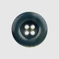 Premium dark teal resin 4-hole button with marble texture for upscale clothing apparel. - 15.0mm / Teal
