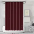Thick burgundy waterproof PEVA shower curtain for bathroom dry and wet separation - Dark Red