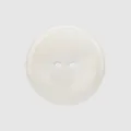 High-quality cream white resin button with two holes for premium clothing accessories - 15.0mm / Off White