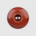 High-quality resin button featuring natural wood grain texture in a warm reddish-brown finish - 15.0mm / Reddish Brown Textured (Color 21#)