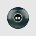 Dark teal resin button with natural wood grain texture, 2-hole luxury clothing accessory - 15.0mm / Dark Green Textured (Color 56#)