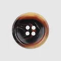 High-end urea clothing button with premium brown tortoiseshell pattern for workwear garments - Tortoiseshell (10#) / 24L (15.0MM)