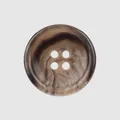Classic marbled brown four-hole urea button for high-end workwear and suits - Brown Marble (7#) / 24L (15.0MM)