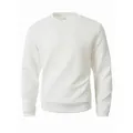 Sweat-shirt blanc à col rond et maille gaufrée matelassée pour homme de qualité supérieure - S / Hauts / Blanc