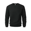 Sweat-shirt noir pour homme en maille gaufrée avec col rond et finitions côtelées - S / Hauts / Noir