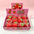 Confezione da 12 giocattoli antistress a forma di fragola e pomodoro a rimbalzo lento - Stile Fragola Rossa di Simulazione (t1) / 7cm Size / Rosso