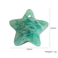 Pendentif étoile en pierre turquoise de 13 mm pour la création de bijoux DIY - Texture Amazonite en Forme d'Étoile (YTP7080-AS)