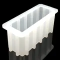 White translucent silicone soap mold with 500ml capacity and sturdy reinforced walls - 18*7.5*8cm