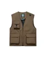 Men's brown outdoor utility fishing vest with multiple cargo pockets and V-neck design - S / Tops / Coffee