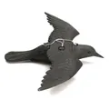 Realistic black crow decoy with spreading wings for garden decoration or hunting lure. - 56.5*42*8cm / Black