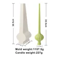 Detailed dimension and weight specifications for Nordic striped pillar candle mold - Slim Long Vase (ZHF10625)