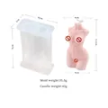 Detailed 3D female body torso silicone mold for candle making and DIY resin craft - Armless Diamond Female Candle Mold / White