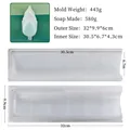 Detaillierte Abmessungen der Tropfen-Silikonform für Mousse-Kuchen und handgemachte Seifen - Große Wassertropfen Mousse Rohrform (ZH15354)