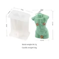 3D male torso silicone mold for candle making with detailed dimensions and weights - Armless Diamond Male Candle Mold / White