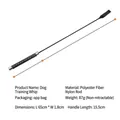 Professional nylon pet training stick with textured handle, 65cm non-retractable rod. - Training Stick / Black