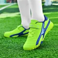 Chaussures de football pour enfants vert lime avec sangles auto-agrippantes solides. - 30 / Vert Fluorescent