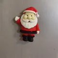 Aimant de réfrigérateur Père Noël 3D mignon en PVC pour décoration - Aimant Père Noël Corps Entier