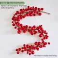 Guirlande de boules de Noël rouges aux finitions variées, 1,8 m pour décoration. - 1.8m / Chaîne de boules rouges