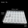 Clear silicone domino mold for resin casting with precise dimension and weight details - 21.8*20.5*0.9cm