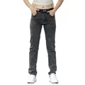 Jeans in denim elasticizzato slim fit da uomo in grigio lavato per uso quotidiano - 28 / Grigio