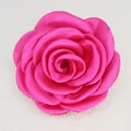 Grande rosa in tessuto fatta a mano da 12 cm rosa per capelli e spille - Rosso rosa