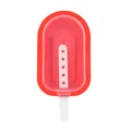 Molde de silicona roja para helados 65ml con tapa transparente y palito reutilizable - Rojo