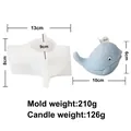 Professional 3D dolphin silicone mold for DIY candles and plaster crafts, 10cm size. - Curled Tail Dolphin (ZHF9468)