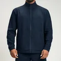 Men's breathable navy knit jacket for fitness and outdoor sports activities. - L / Tops / Navy Blue