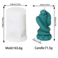 Dimensioni dettagliate e specifiche di peso per stampo in silicone candela serpente 3D - Serpente Avvolto Intorno a un Ceppo (ZHF91028)